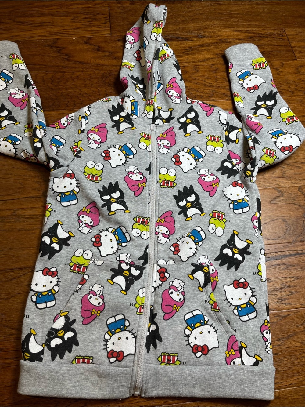 Sanrio Kids' Grey Hello Kitty & Friends Zip-Up Hoodie